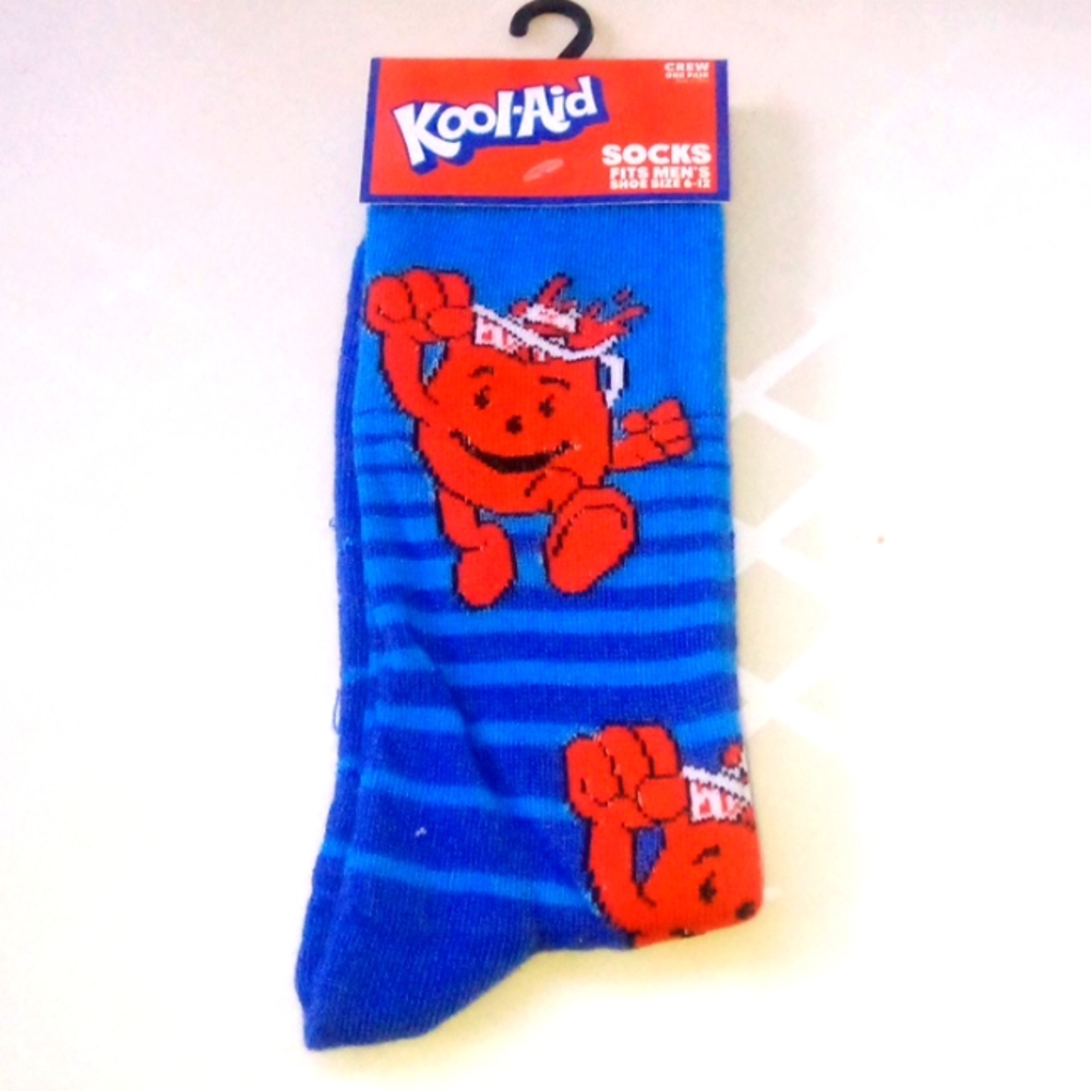 🆕 BLue "KOOL AID" LoGo BRaND STyLe Crew Socks 🧦 SIZE:6-12 Men's @See PICS PLZ